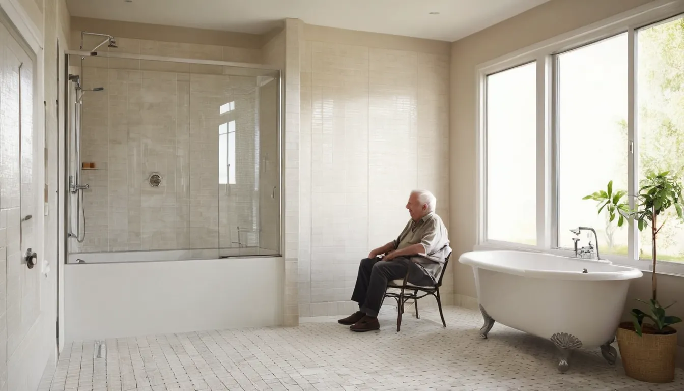Walk-in tub in a bright bathroom for a Fairfax home